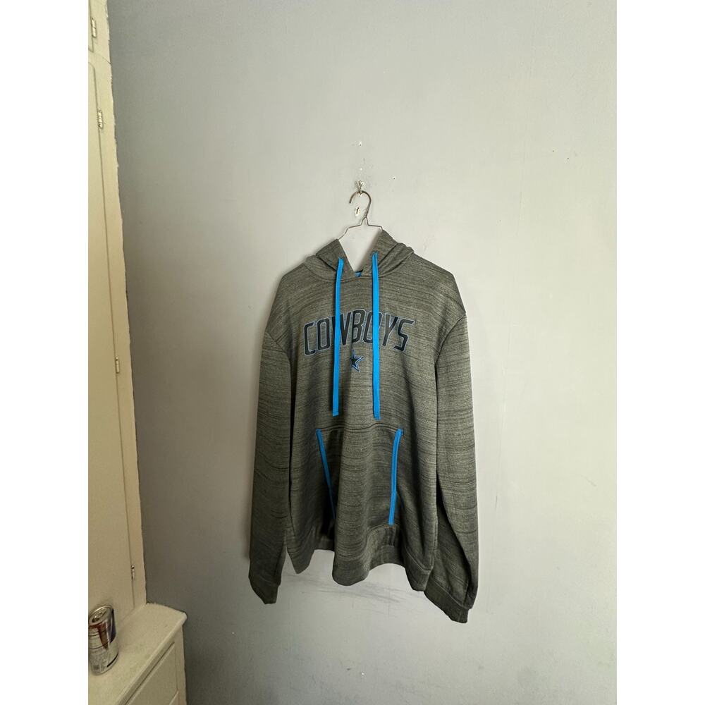 Team: Dallas Cowboys Item: Hoodie Performance-style hoodie Color: Gray Blue 2XL